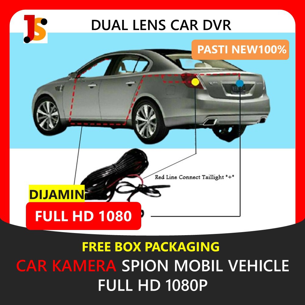 DASH CAM DASHCAM MOBIL KAMERA DEPAN BELAKANG MOBIL KAMERA MUNDUR PARKIR MOBIL CCTV MINI MOBIL JS131