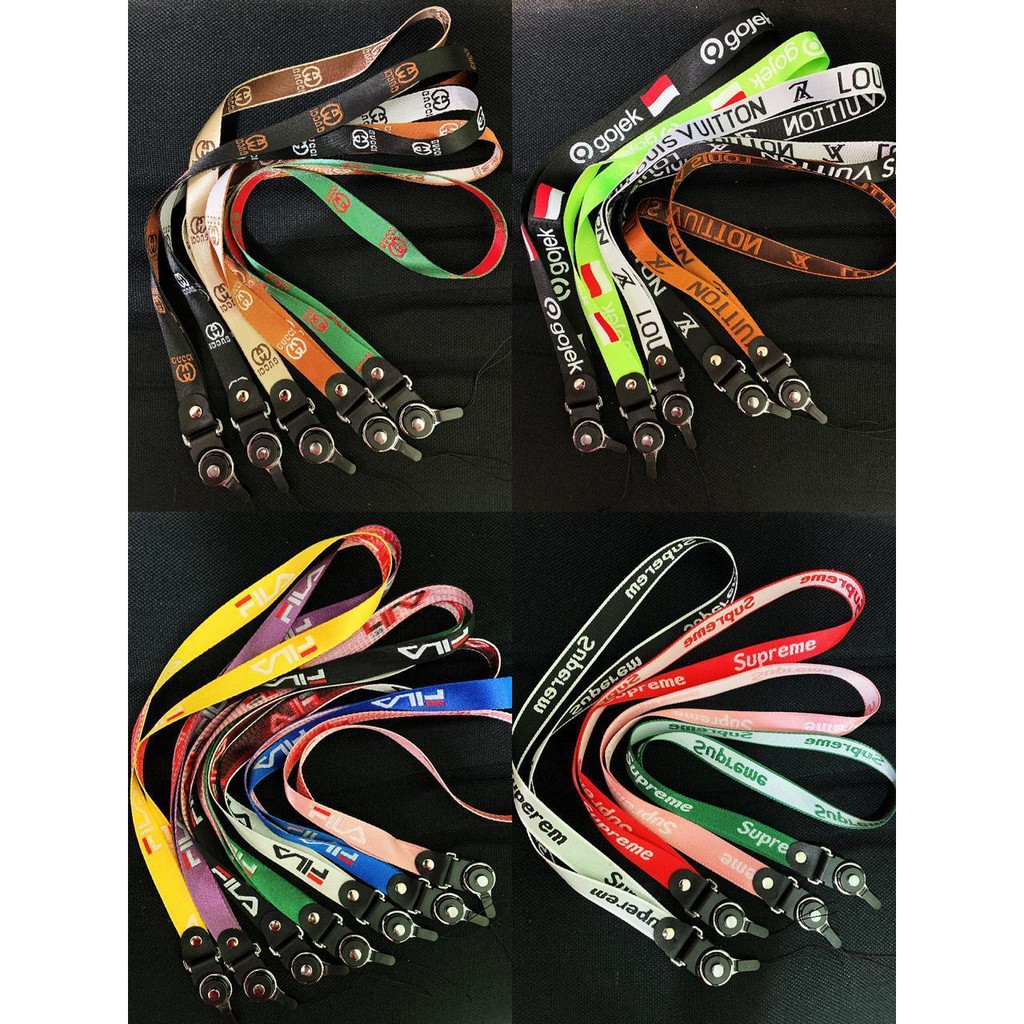 TALI HP GANTUNGAN Branded FASHION Chrome Ring wide 2.5cm Adidas Nike FILA LV Gucci Dll Gantungan Tal