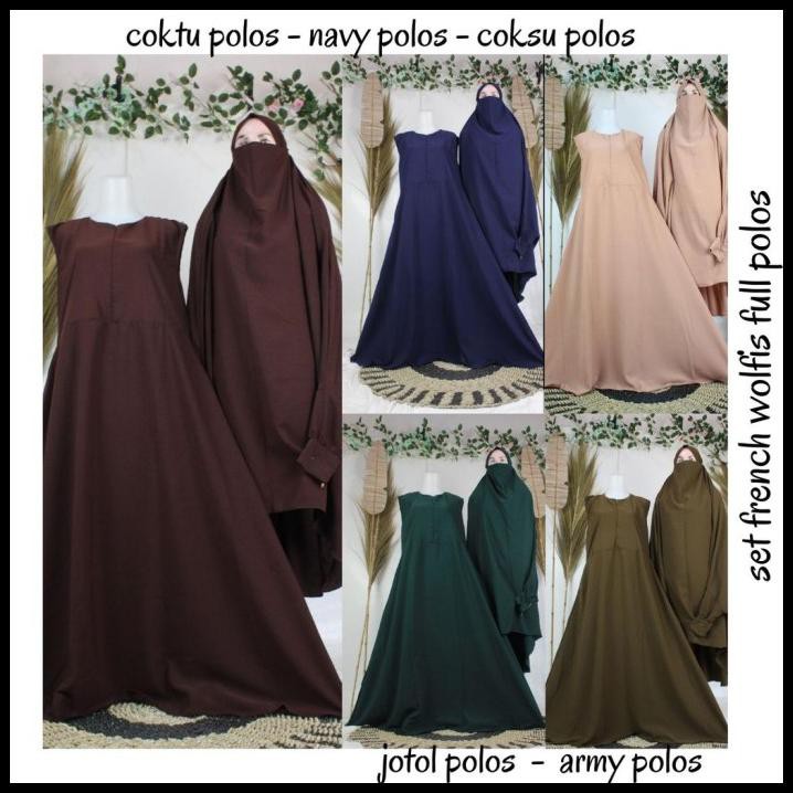 Sahara French Gamis Terbaru Syari Muslim Franc Busana Baju Khimar Set