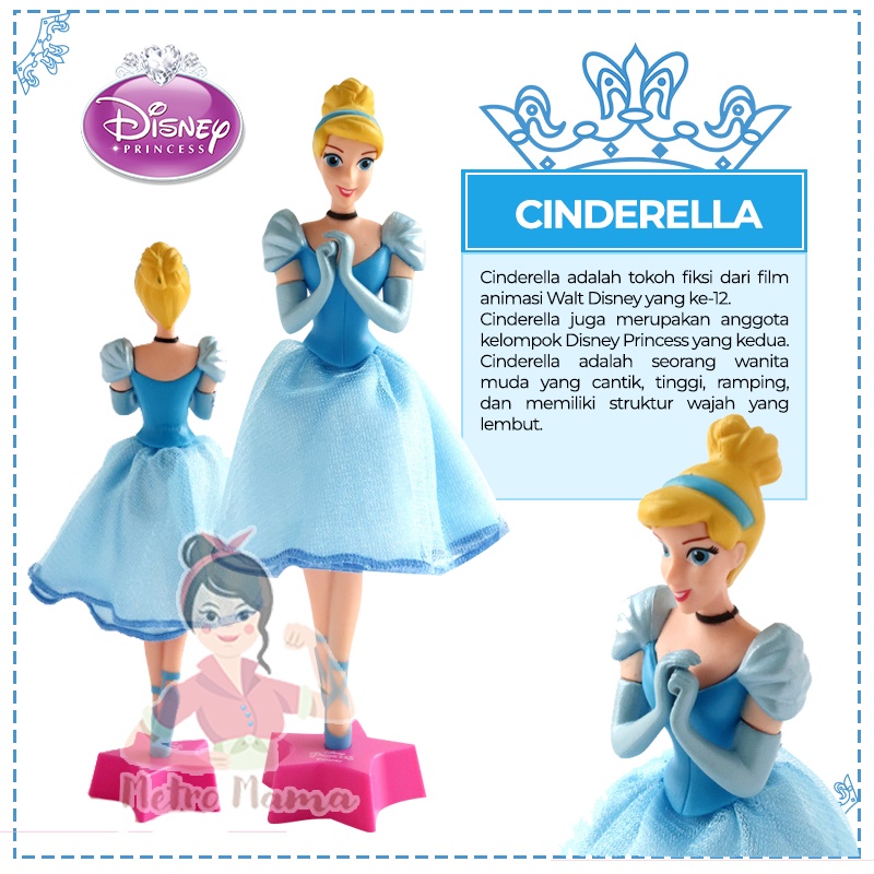 Pulpen Miniatur 3D Putri Disney/ Fairy Tale Princess Action Figure Pen/ Cake Topper Original Disney