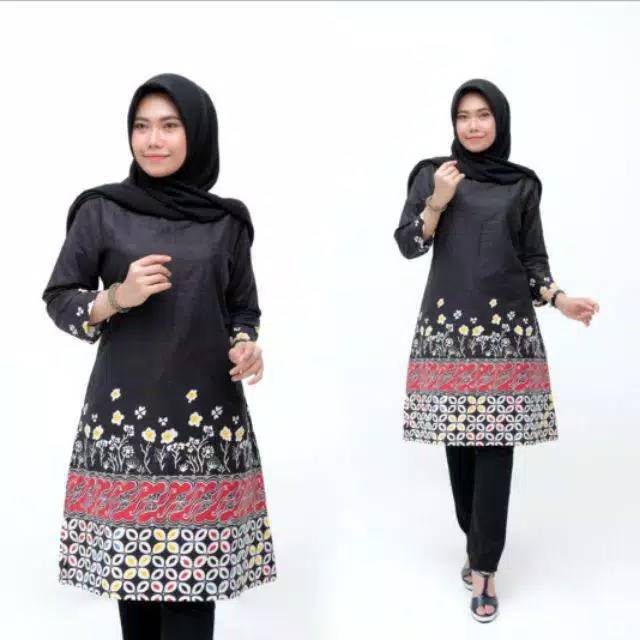 TUNIK BATIK / ATASAN BATIK WANITA / TUNIK KANTOR / TUNIK MURAH / SERAGAM BATIK / TUNIK MODERN /TUNIK