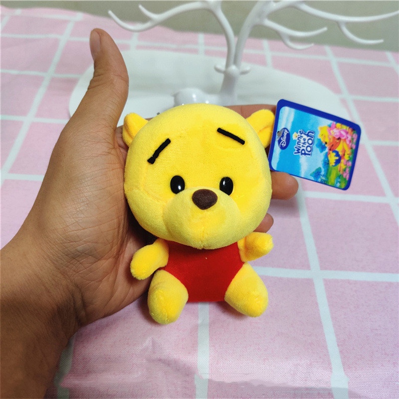 Gantungan Kunci Boneka Winnie the Pooh Eeyore Tigger Piglet Bahan Plush Ukuran 10CM