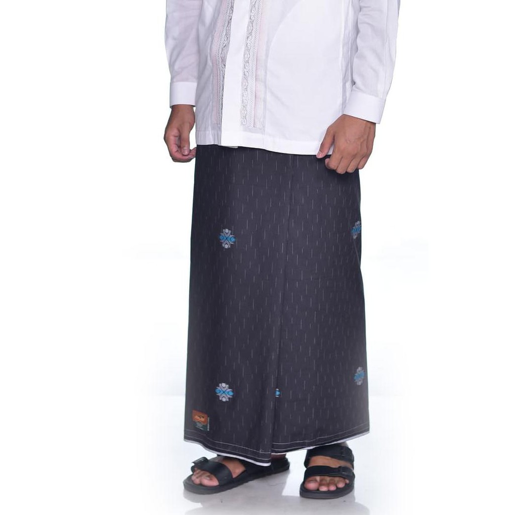 Sarung ATLAS Premium 770 Songket Gerimis Hitam Biru