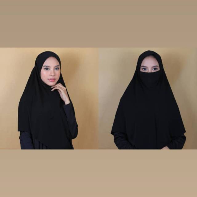 FASHION MUSLIM WANITA - HIJAB NIQAB PLAIN - HIJAB SYAR'I - HIJAB TERLARIS