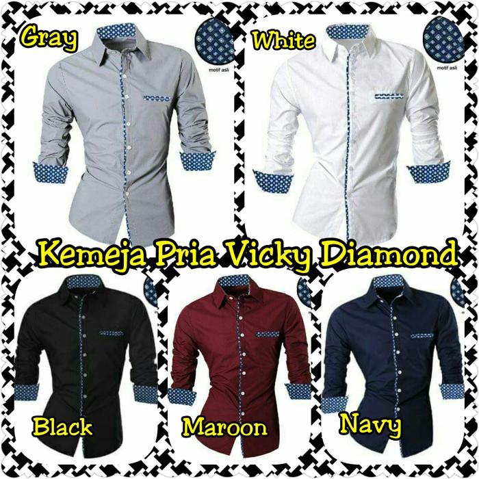 Kemeja Pria Vicky Diamond dan Batik Glitter Vicky
