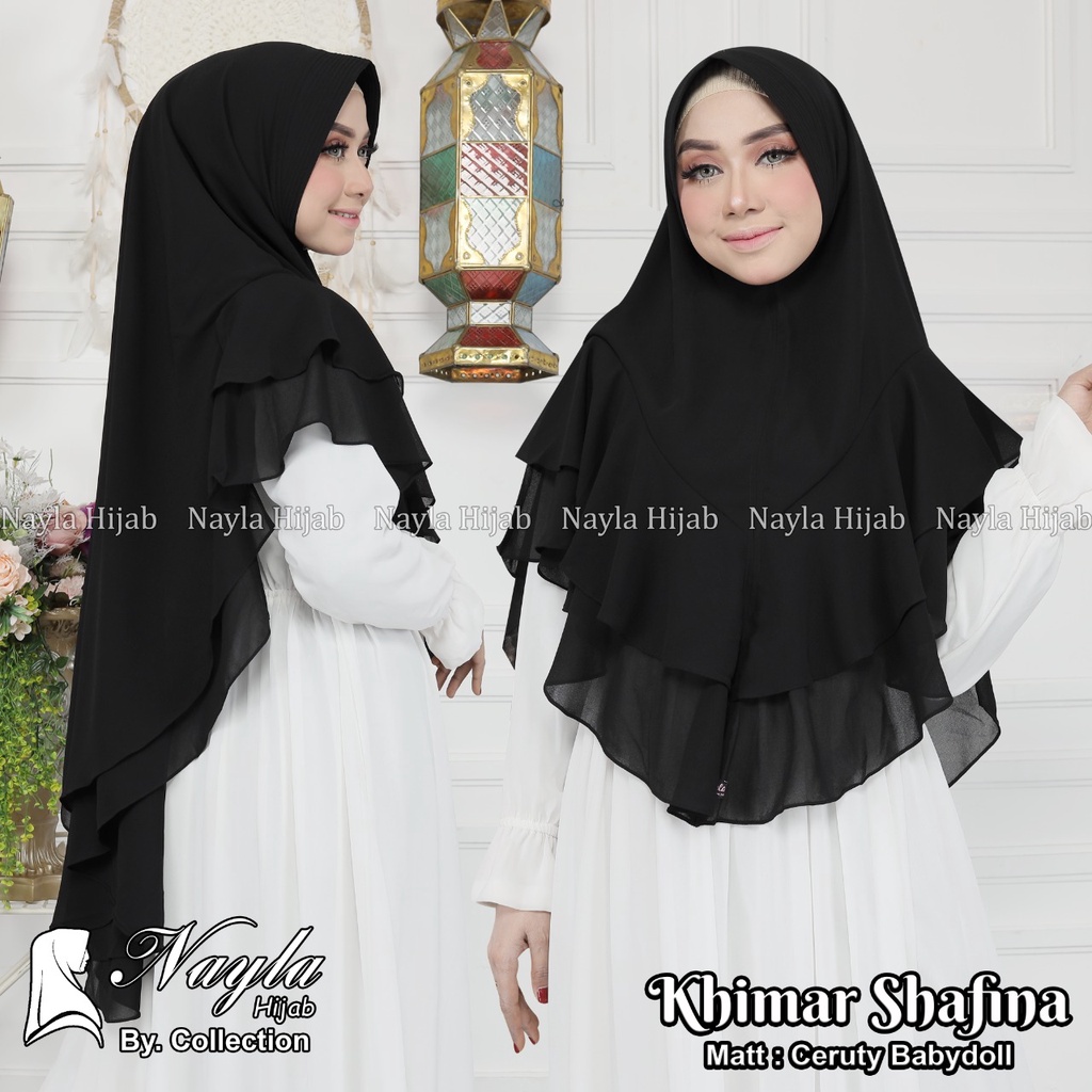 KHIMAR SHAFINA CERUTY BABYDOLL KERUDUNG CERUTY JUMBO ORIGINAL BY NAYLA HIJA'B