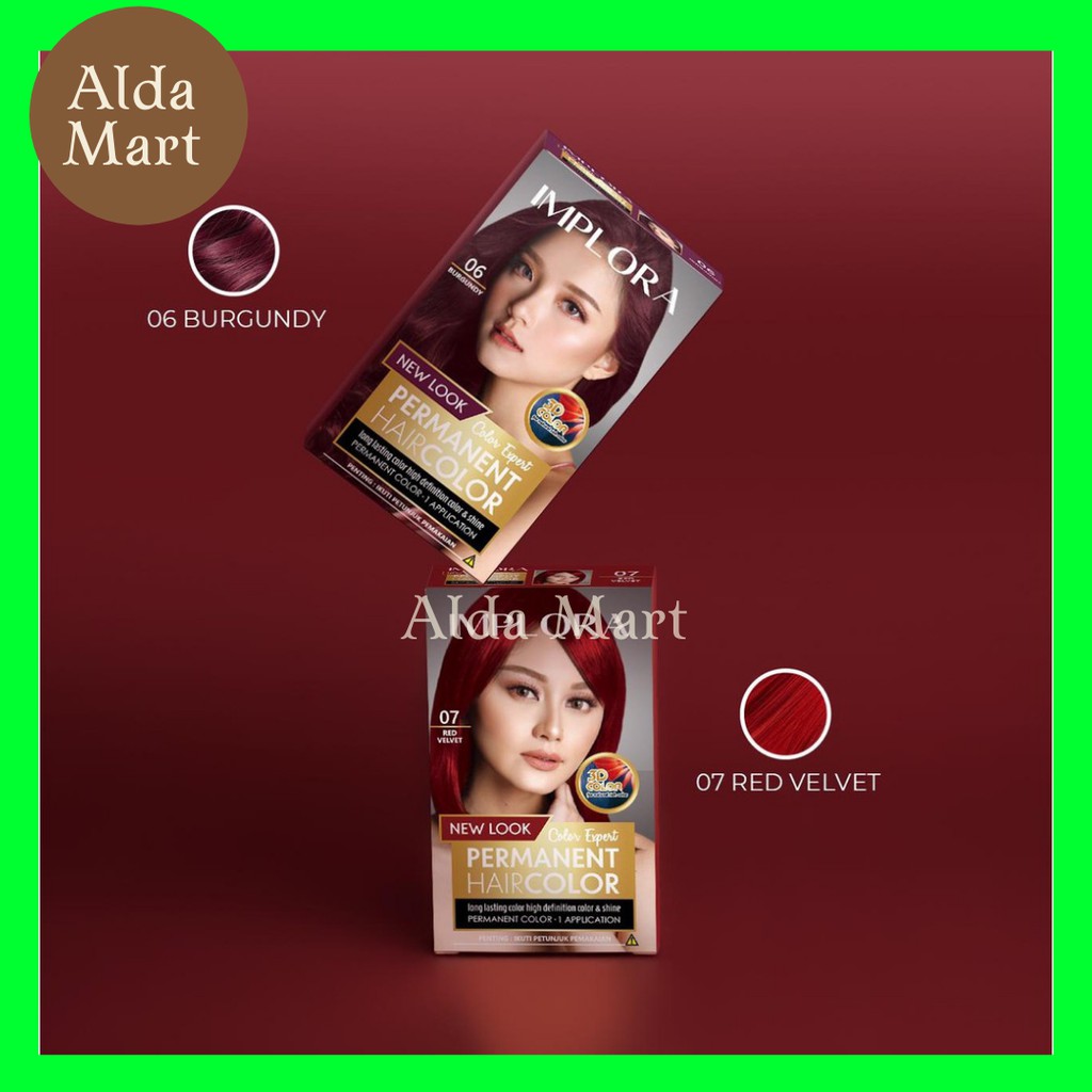 ✿ALDA MART✿ IMPLORA New Permanent Hair Color Semir Rambut BPOM