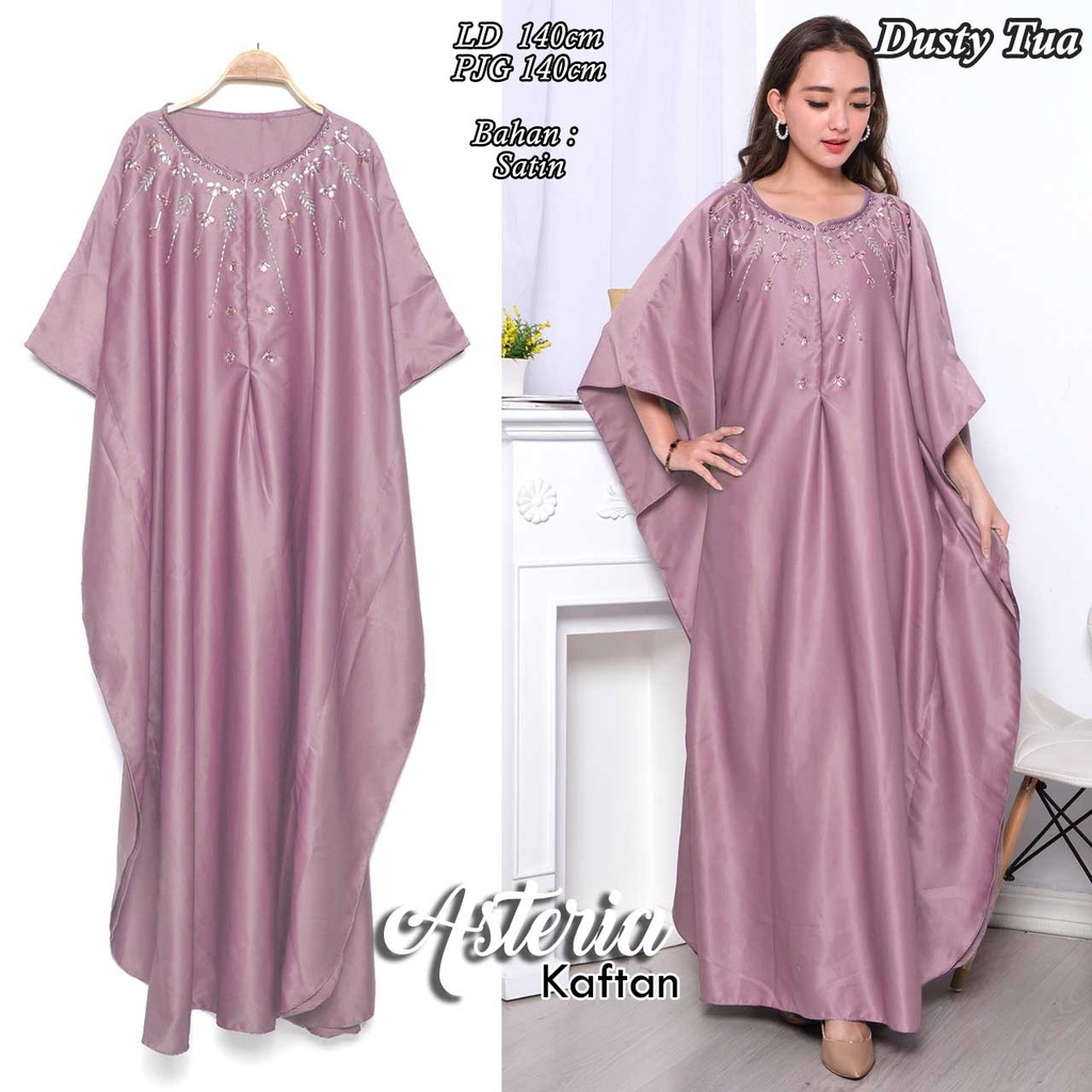 Arnis Kaftan Asteria Kaftan Jumbo Busui Friendly Bahan Santai