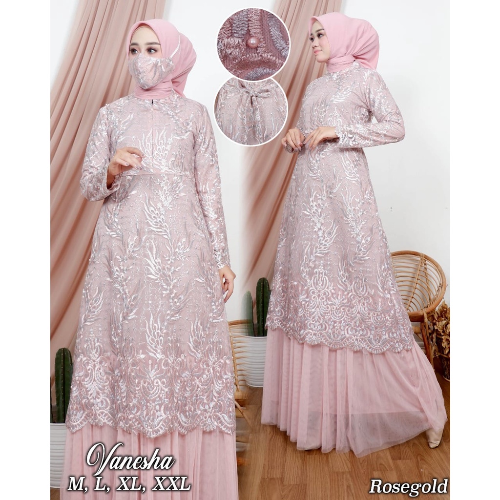 Gamis Tutu Vanesha AD / Gamis Tutu Busui / Kebaya Busui / Dress Kondangan / Kebaya Modern