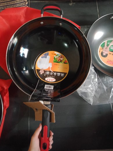 Wajan Enamel Anti Lengket Fry Pan Gagang Penggorengan Ukuran Besar 34/36cm Bahan Enamel.