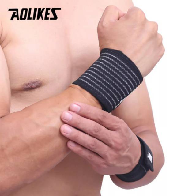 Aolikes Bandage Strap Wristband Hand Tangan Support Running Fitness Cycling