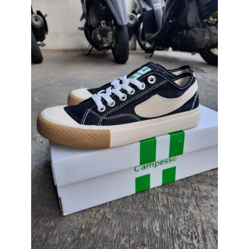 Sepatu CAMPESS BLACK GUM LOW