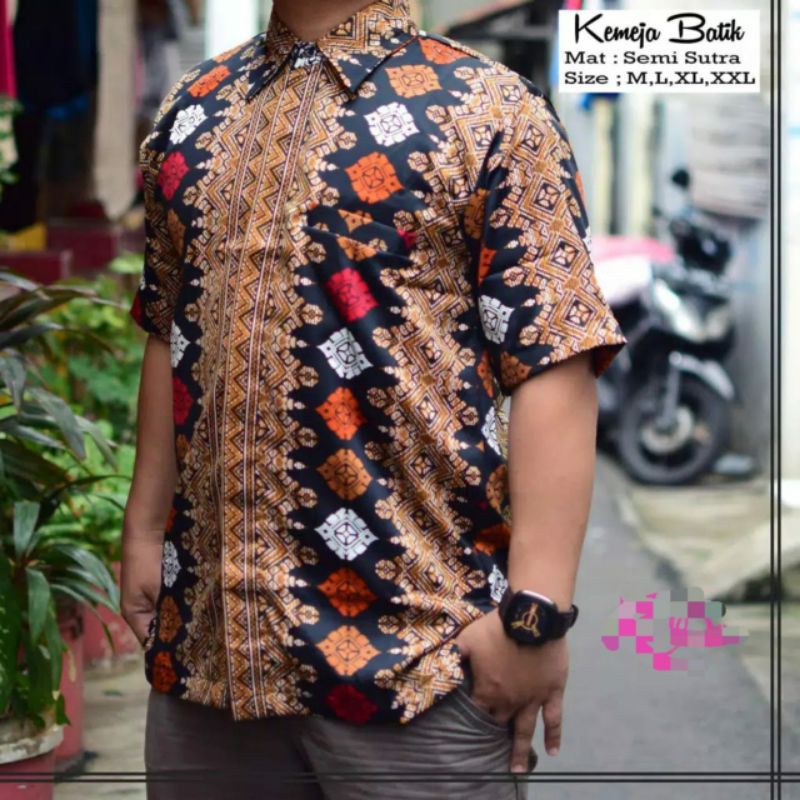 KEMEJA BATIK PRIA PENDEK / KEMEJA PENDEK TERLARIS / KEMEJA BATIK MURAH