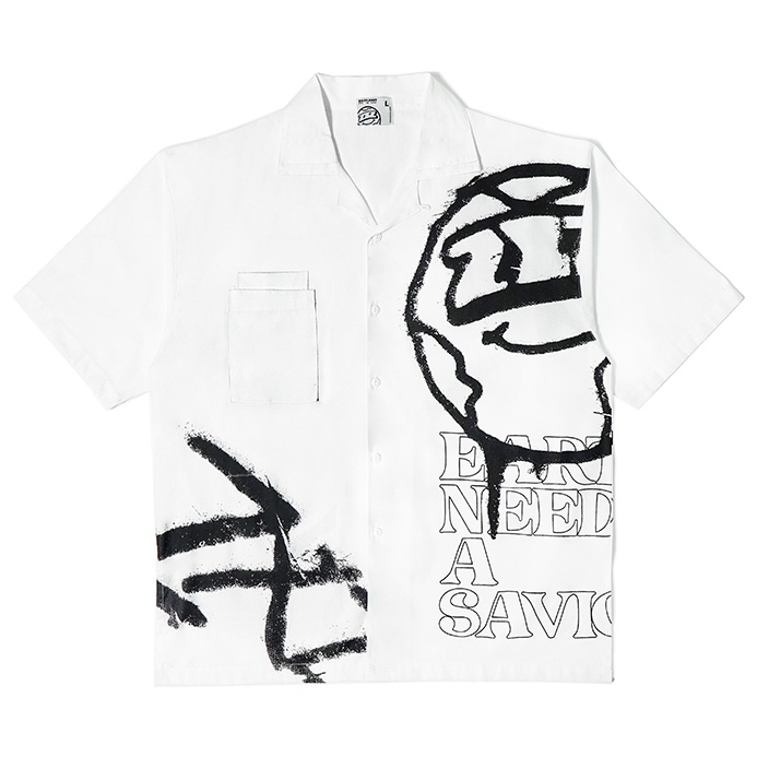 ZXZ PLANET White Graphic Shirt