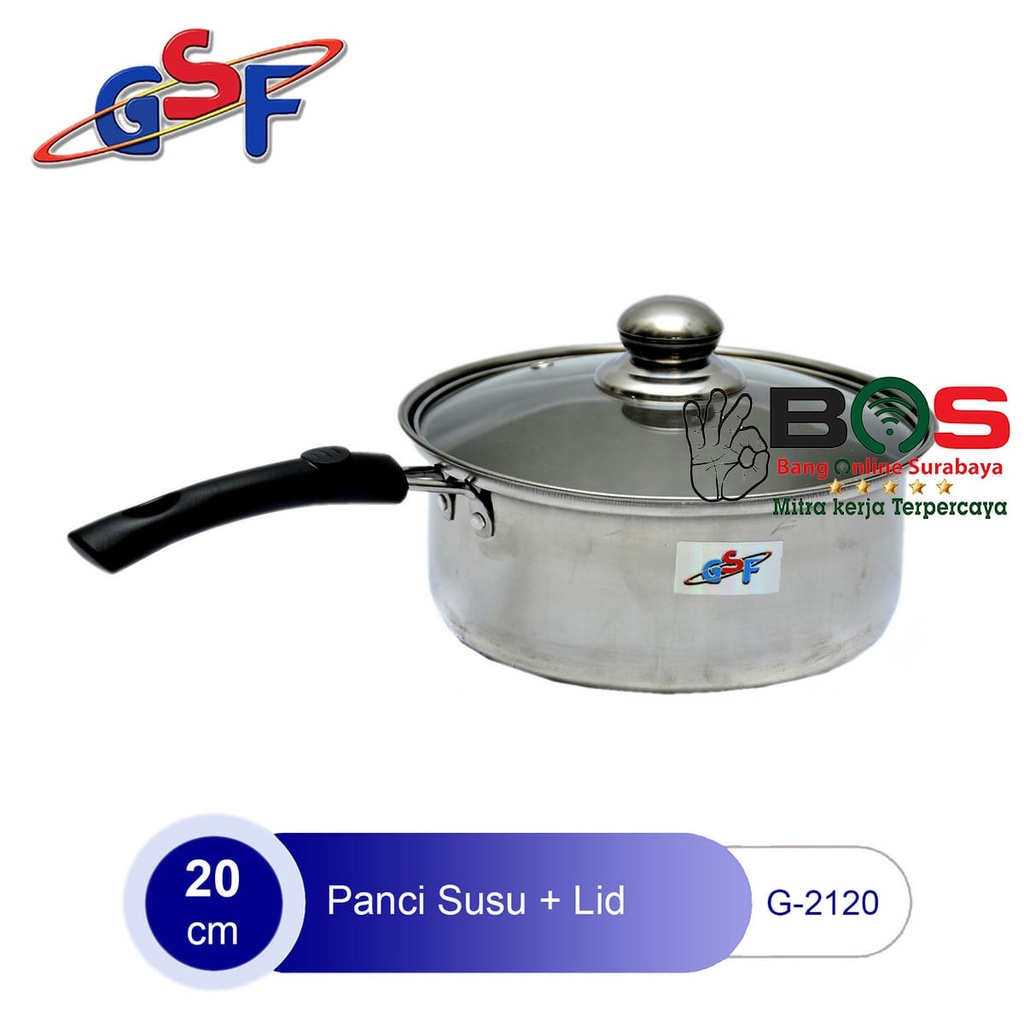 Panci Susu Panci Masak Mie Sauce Pan GSF 18 &amp; 20 CM Panci Stainless Tutup Kaca