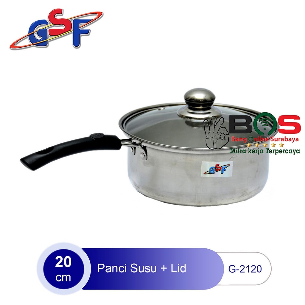 Panci Susu Panci Masak Mie Sauce Pan GSF 18 &amp; 20 CM Panci Stainless Tutup Kaca