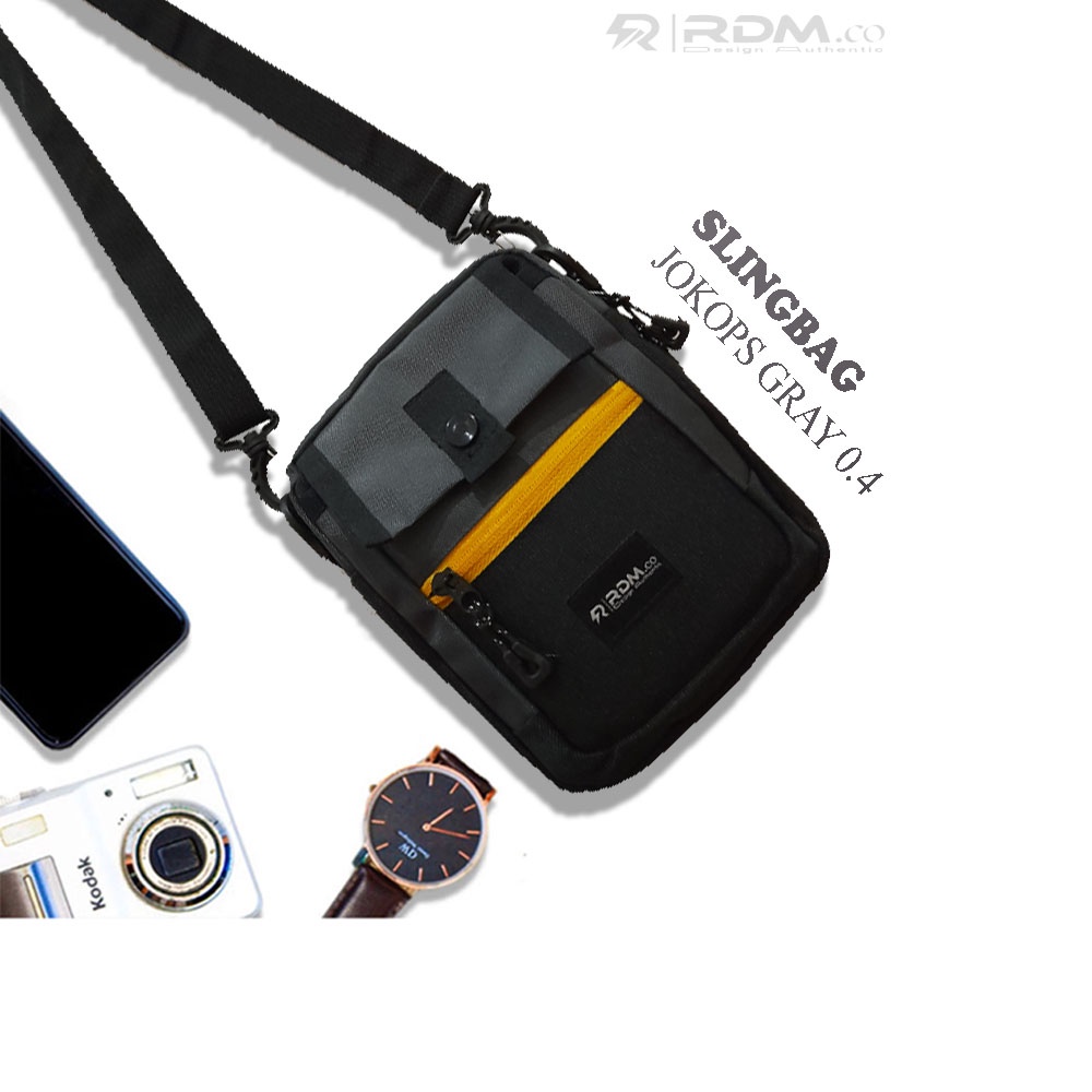 RDM - Tas selempang Pria Distro slingbag Premium Buffback Jokops Gray 0.4 ORI By RDM.Co