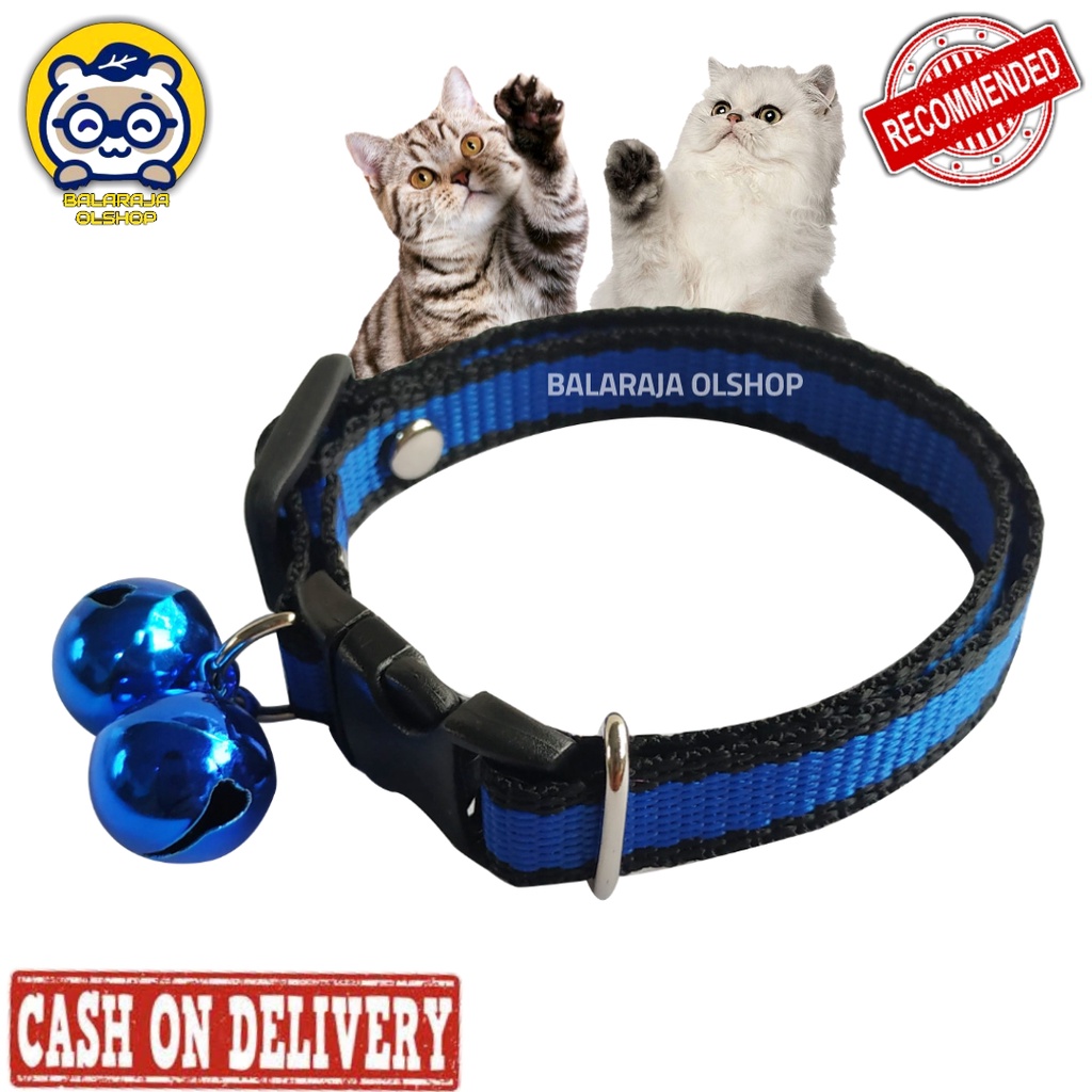 Kalung Kucing LONCENG 2 PCS Kalung Kelinci Musang Anjing Lonceng Motif Garis