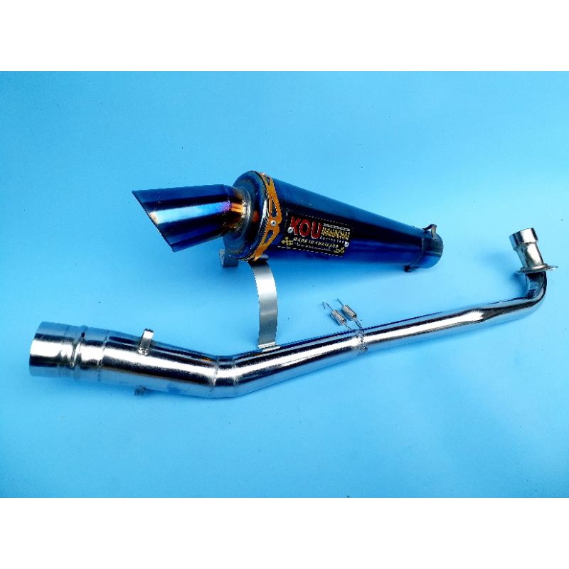 Knalpot Racing Kou Bluemoon Supra x 125 All Series  Revo Fi All Series Kharisma Blade 125 Blade 110