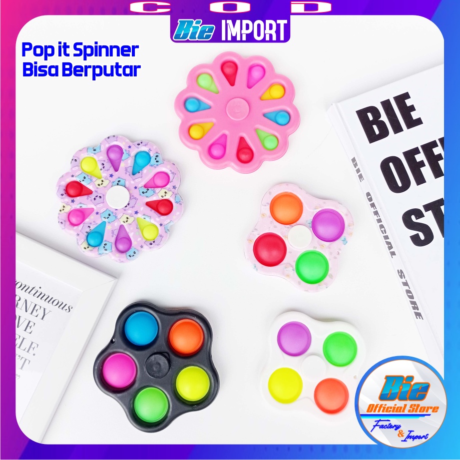 Pop it Spinner Bisa Putar Motif Impor Best Seller