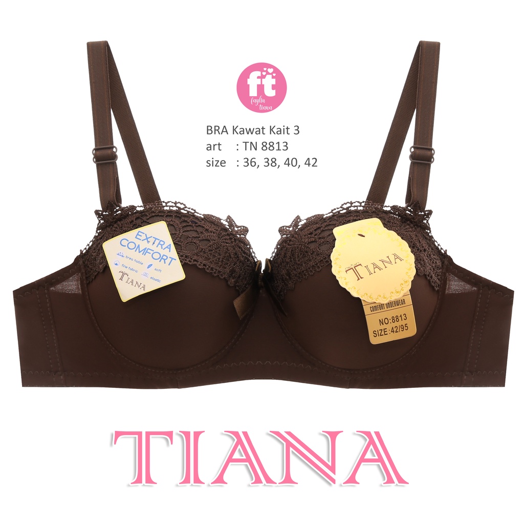 TIANA | Push Up Bra RENDA Kait 3 / Bra Kawat / art TN 8813