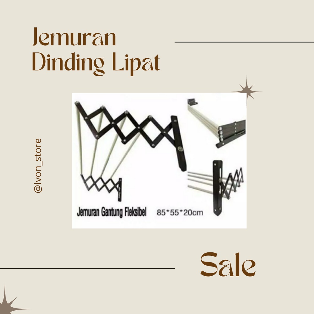 Jemuran Lipat/ Jemuran Dinding/Jemuran Tempel