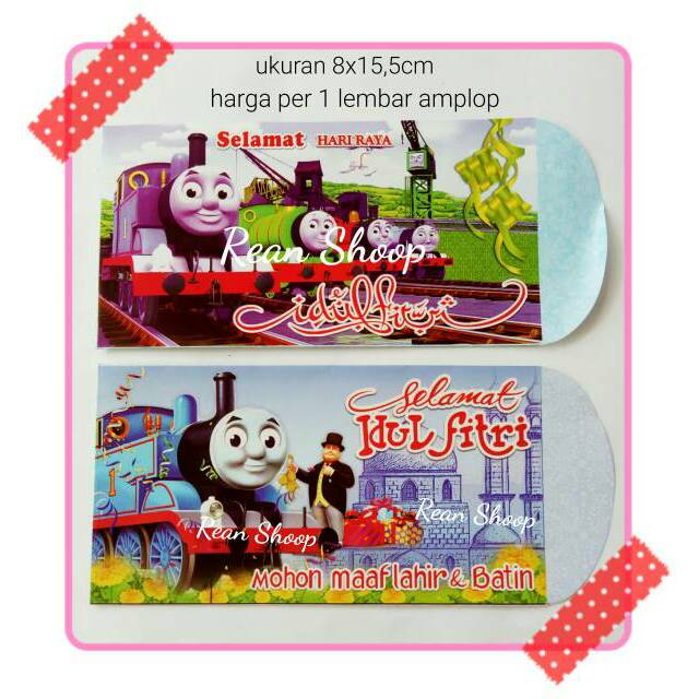 

Amplop angpao lebaran selamat hari raya idul fitri ramadan ramadhan anak lucu besar karakter thomas