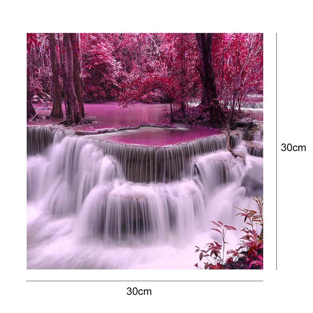 Diy Lukisan Diamond 5d Dengan Gambar Air Terjun Dan Hiasan Berlian