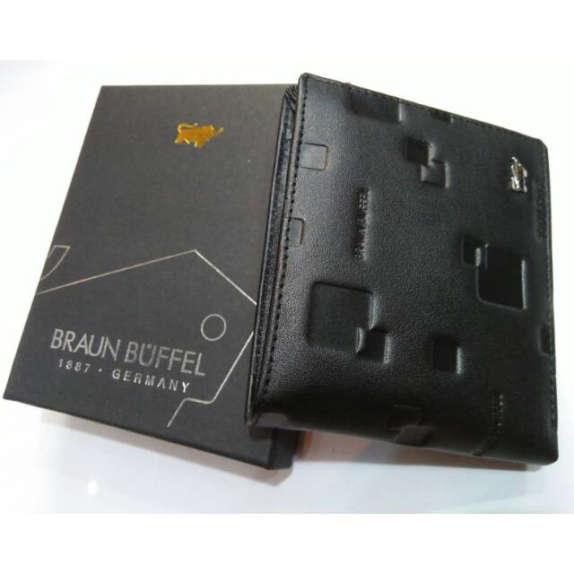 Dompet braun buffel import pendek lipat kulit asli