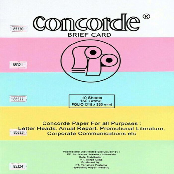 

KERTAS CONCORDE F4 160 GR 85323 YELLOW
