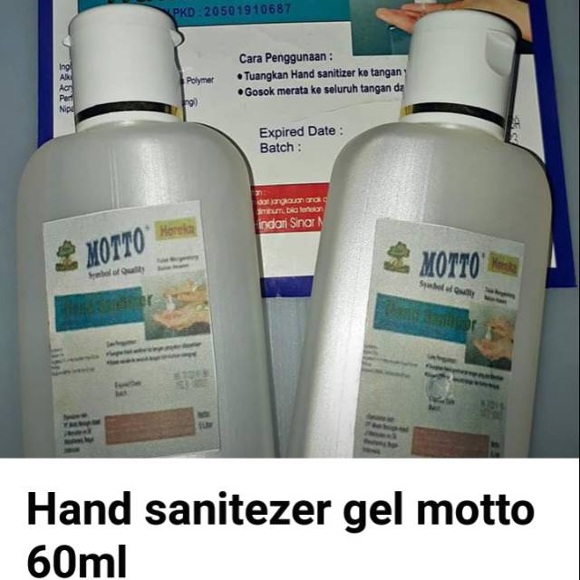 Hand sanitizer 60ml Gel ijin kemenkes