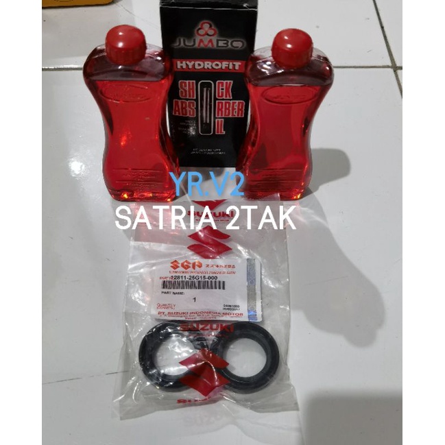 SEAL SHOCK SIL DEPAN SATRIA 2TAK HIU LUMBA ISCM RK COOL + OLI SHOCK JUMBO