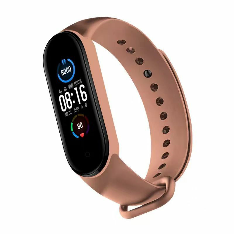 Strap Mi Band 3/4/5/6 Tali Pengganti Mi Band 3/4/5/6 Polos-GH#COKLAT