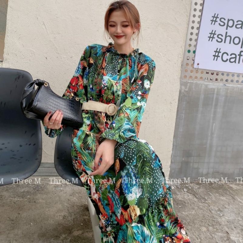 Sonia Maxi Dress Import 58870-Hijau