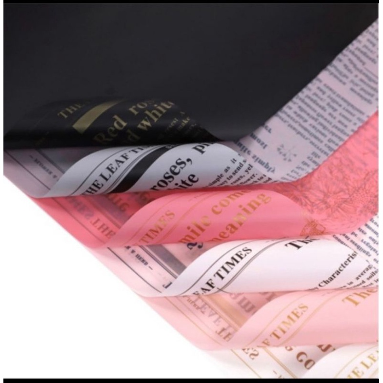 

News Paper Color Flower Wrap Cellophane / Kertas Buket