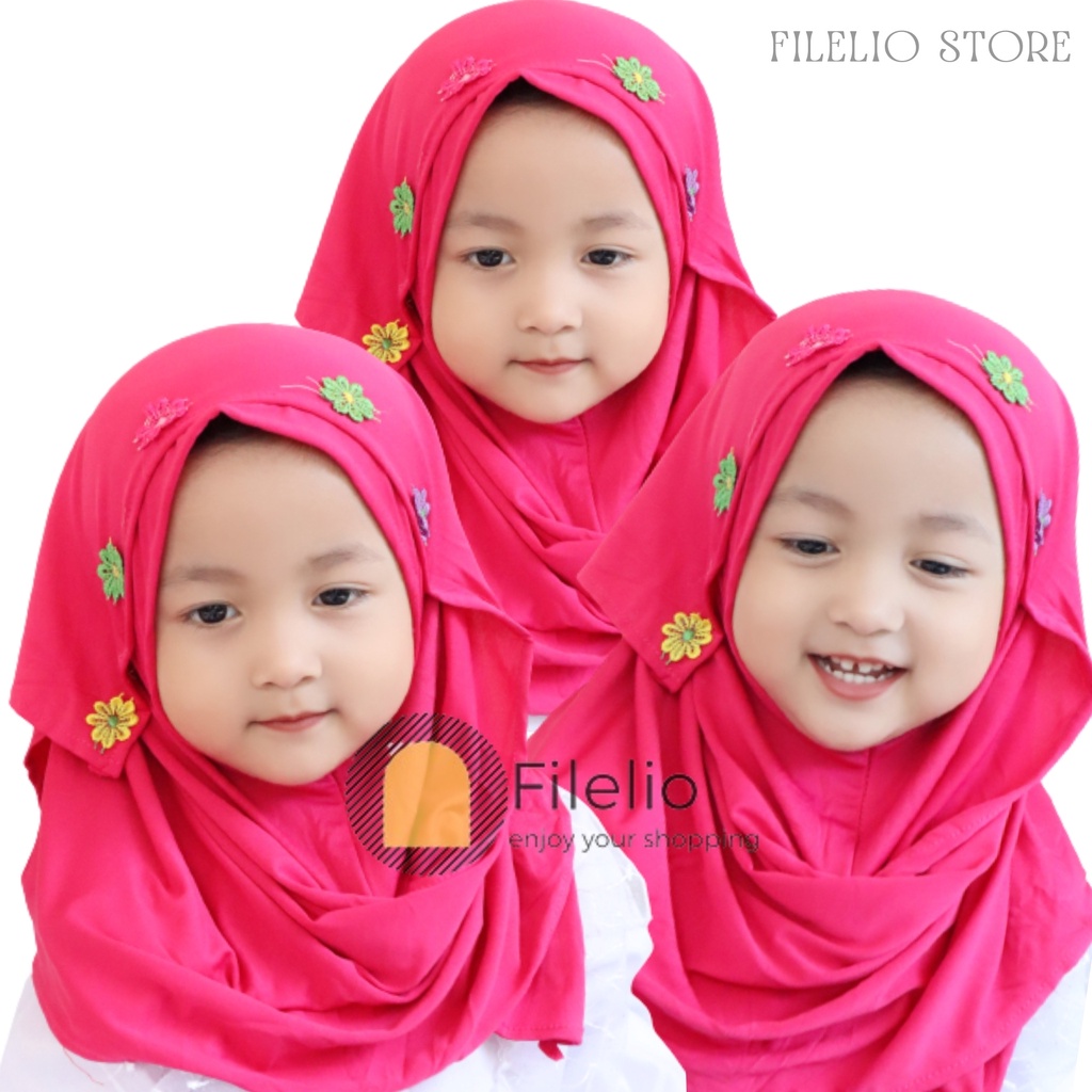 TERMURAH Kerudung Anak Perempan Pastan Melati Umur 1-3 Tahun Khimar Anak Kecil Lucu Murah Premium