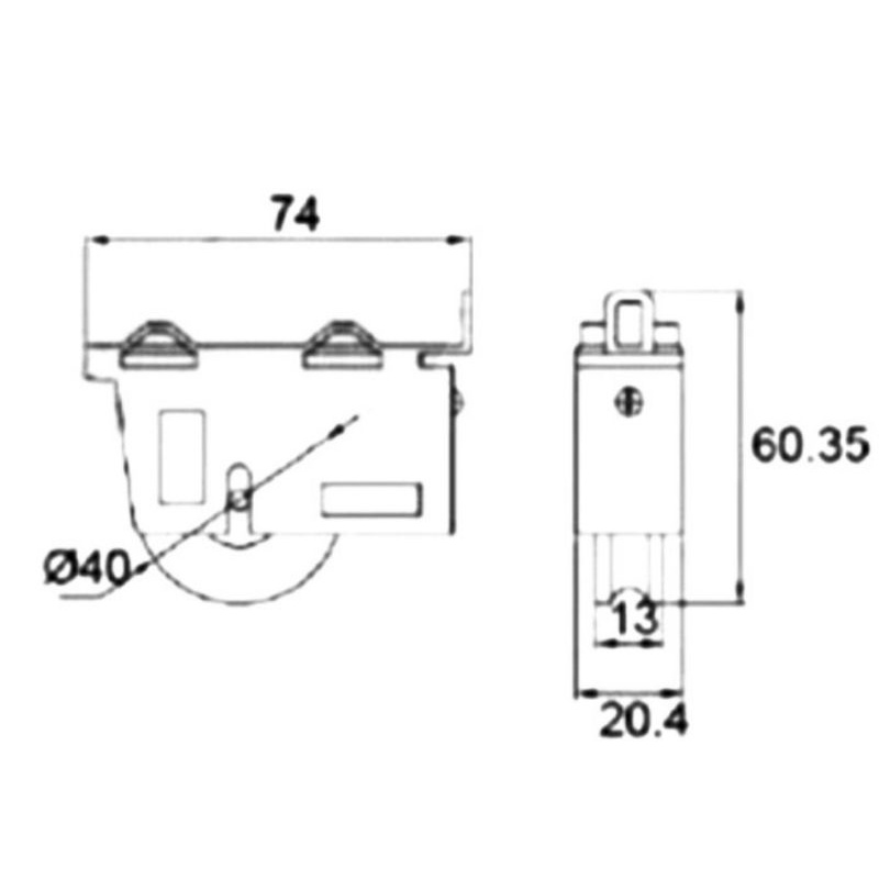 Roda Pintu Sliding/Geser Aluminium DEKKSON RSD DKS 001 HD