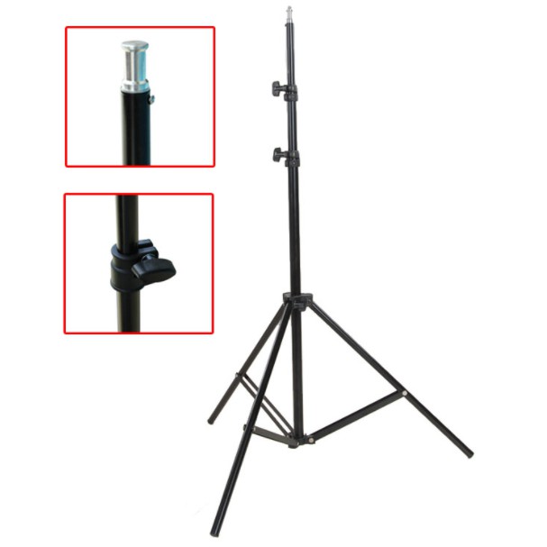 Portable Light Stand Tripod 3 Section 200cm For Studio Lightning