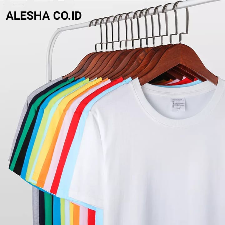 LOKAL [bayar di tempat] Kaos Polos Lengan Pendek Pria Dan Wanita Premium High Quality Cotton 30s Harga Terjangkau