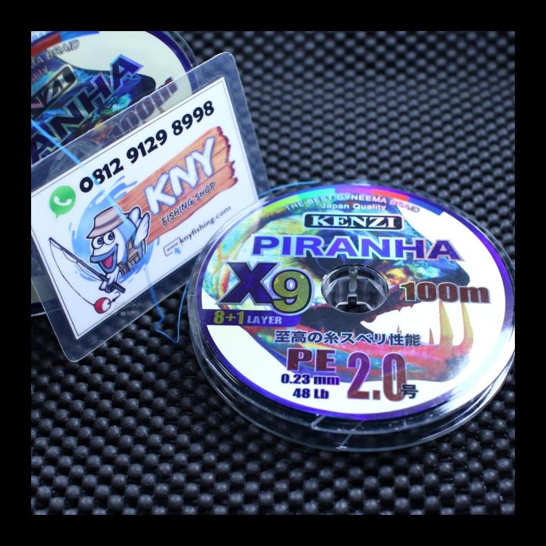 STOK BARU SENAR BENANG PANCING PE KENZI PIRANHA X9 PE 2.0 KENUR MANCING LAUT ALAT PANCING TERUPDATE 
