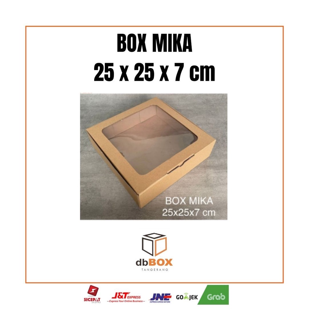 

BOX MIKA 25x25x7 cm | Box Die Cut dan Easy Usage | Box Kue Bolu | Box Kue Tart | Box Hampers | Box Kue Transparant