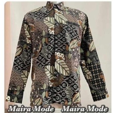 Couple batik kemeja dan rok plisket / set rok plisket dan kemeja batik / motif sekar abu