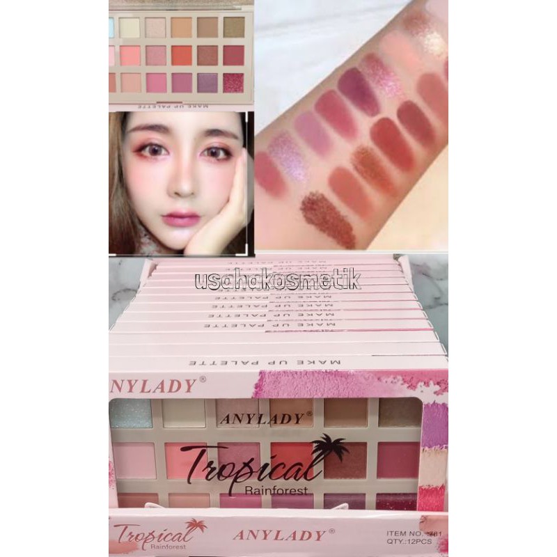 DISKON EYESHADOW PALETTE ANYLADY UNICORN18WARNA NO.781/800