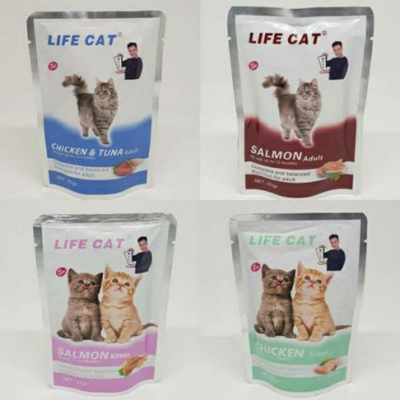 Life cat pouch 85gr - Makanan Kucing Lifecat wetfood 85gr