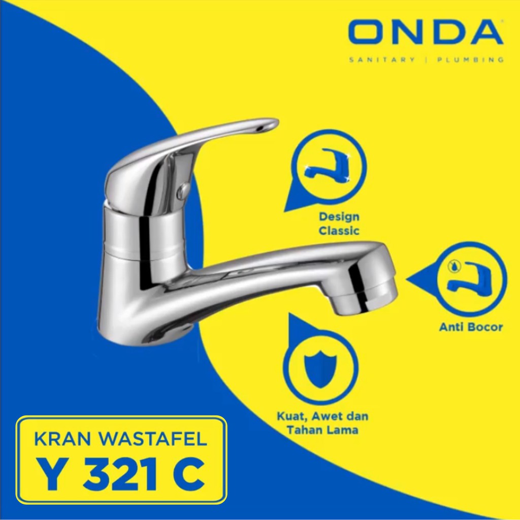 KRAN WASTAFEL ONDA Y321 C UP DOWN 1/2&quot;