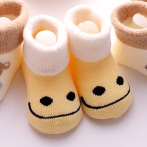 HappyOliver SMILING BEAR Kaos Kaki Anak Bayi Laki Laki Perempuan Newborn - 2 Tahun Import