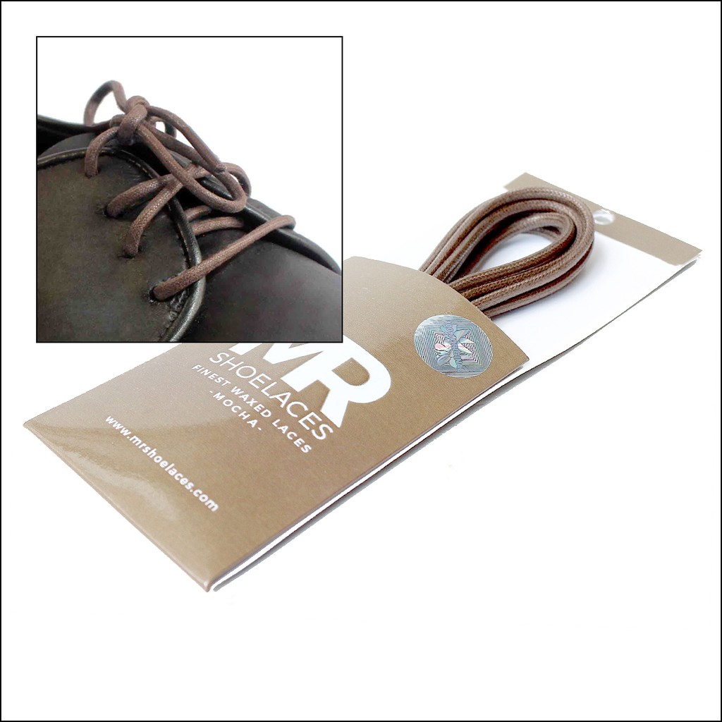 MR Shoelaces RD13 Mocca (Moka) Tali Sepatu Lilin 2-3mm Bulat Round 50cm 60cm 70cm 80cm 90cm 100cm 120cm 150cm (Waxed Laces) - Premium Shoelace