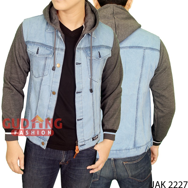 Jaket Jeans Kombinasi Fleece JAK 2227