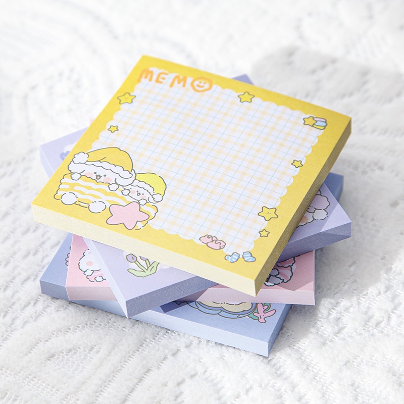 80 Lembar Sticky Note Mini Bentuk Kartun Anjing Lucu