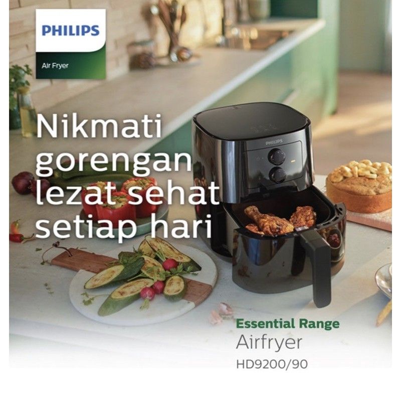 PHILIPS Air Fryer Alat Goreng Tanpa Minyak 0.8 Kg HD9200/90 1400 Watt